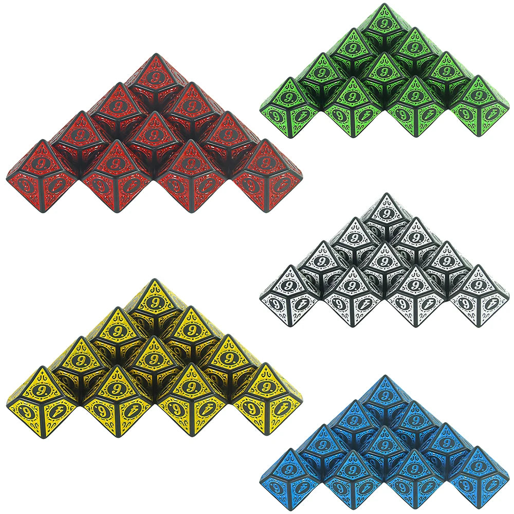 10 Sided Acrylic Dice D10 Polyhedral Dice Set for DND RPG Role Playing Table Games