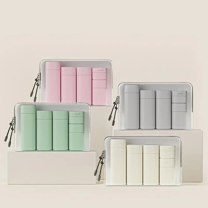 Cosmetics Split Bottle Travel Set Nordic PE Hose Bottle Wash and Makeup Bag Portable and Aircraft Split Bottle Travel Set
