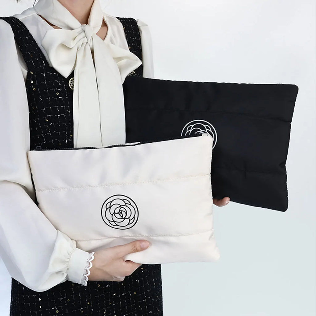 Floral Breeze Hand Makeup Bag, Large Capacity, High Appearance Level, Portable Makeup Bag Travel Toiletry Bag