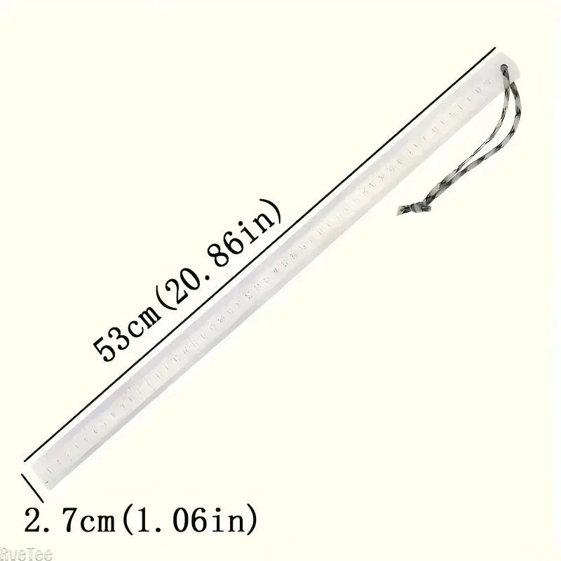 20 Inch Dual-Scale Stainless Steel Ruler Durable Thickened Quenched Steel with Random Lanyard Style Drawing & Measuring Tool