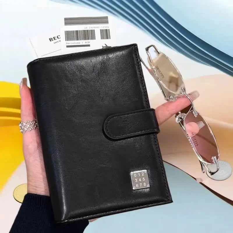 Travel Passport Wallet Women Man Card Holder RFID Blocking Credit Card ID Bag Plane Ticket Holder Multifunction Wallets