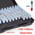 51/101pcs step 0.01mm Precision Steel Pin Gauge 1.00-2.00mm 0.5-1mm Smooth Plug Gauge Hole Gauge set pin Measuring Tool