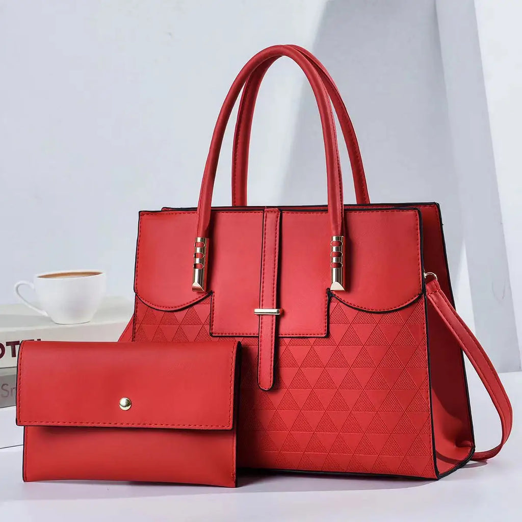 New Women's bag handbags for women femme Shoulder bag Women's Lychee pattern PU Portable bucket bag ladies messenger bag