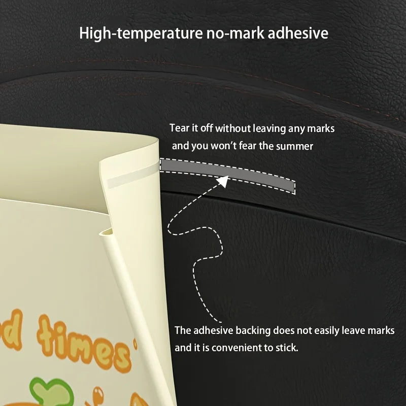 50/100pcs disposable car garbage bag, non marking adhesive car garbage bin, non marking cleaning bag, household and car garbage