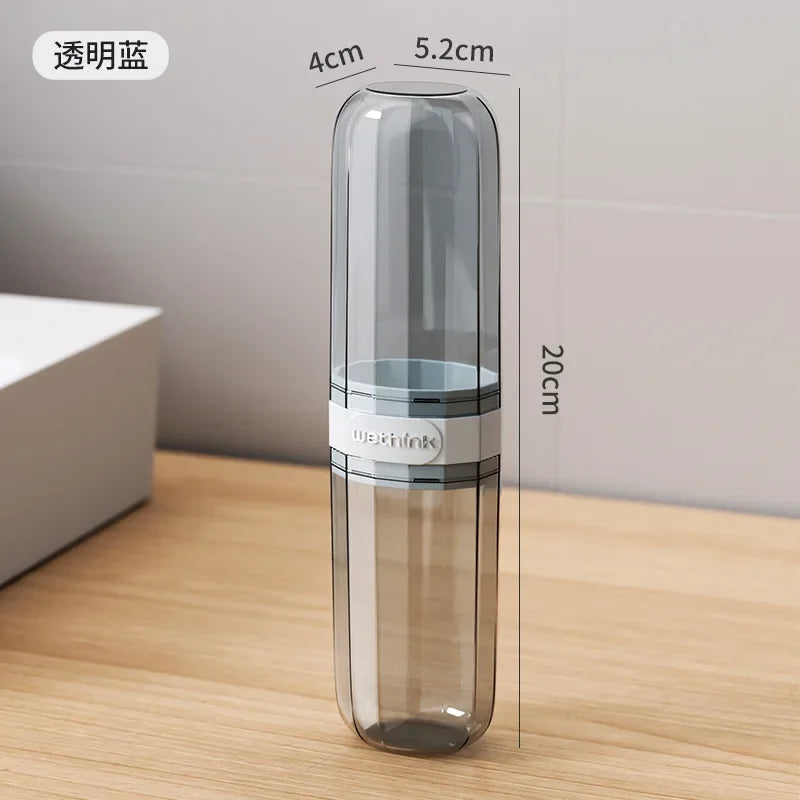 Transparent Portable Toothbrush Travel Container Dental Hygiene Case For Outdoor Business Trips Oral Care Accessory
