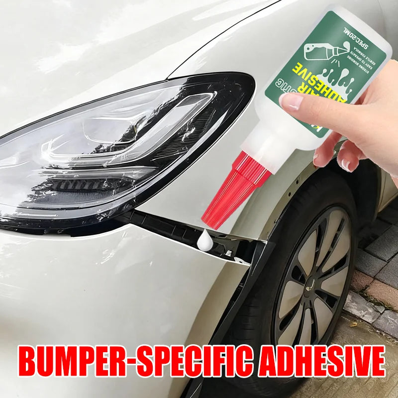 Automotive Plastic Adhesive - Car Bumper Repair, Strong Bond, Flexible, Easy to Apply, Weatherproof, Quick-Drying, 20ml