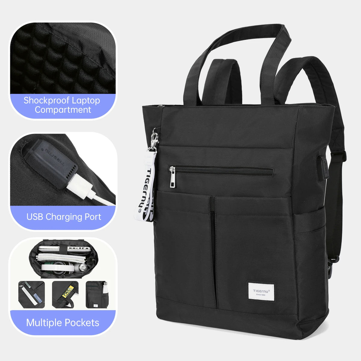 Tigernu Backpacks For Women 14 15.6inch Laptop Backpack Female Bag Women Shoulder Bags Girls Tote Bag Travel Backpacks