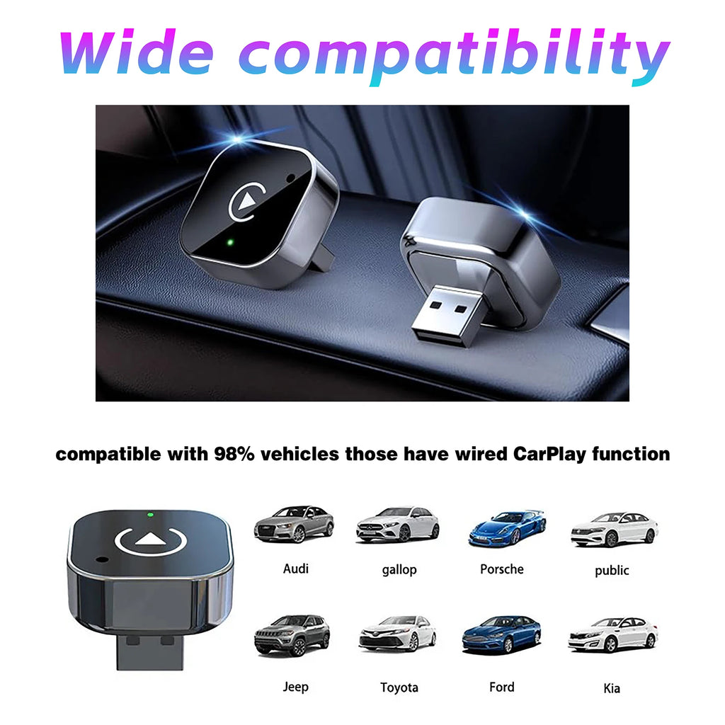 Pionray 2in1 Wireless CarPlay Dongle Wireless Android Auto Adapter Plug & Play For Car With Wired CarPlay/Android Auto