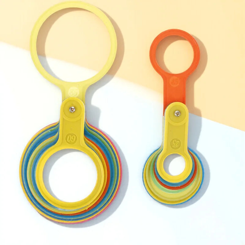 2Sets Fruit Diameter Measuring Ring Plastic Fruit Gauge Circles Easy Accurate Size Grading Tool Diameter Measuring Tool