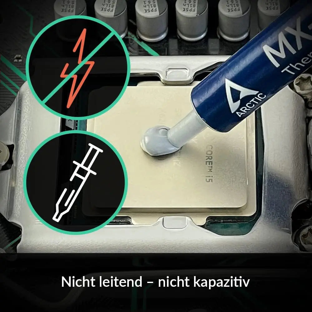 1PC (incl. Spatula, 4 g) - Performance Thermal Paste for all processors (CPU, GPU -PC), very high thermal conductivity, long dur