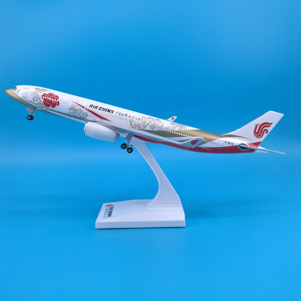 30cm Chinese Airbus & Boeing Airplane Model Diecast Resin with LED Light