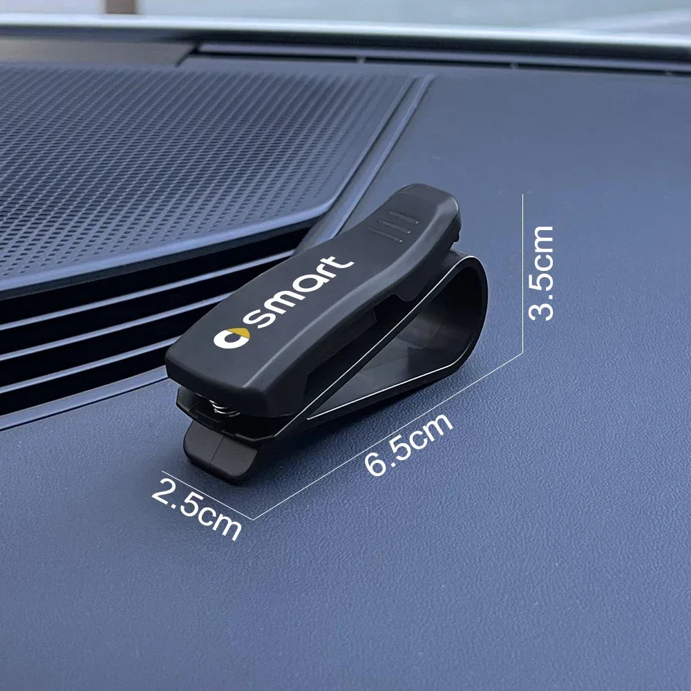 For Smart Eq Fortwo Forfour 453 451 452 450 454 Roadster Car Sun Glasses Case Card Ticket Holder Sunglasses Clip Car Accessories