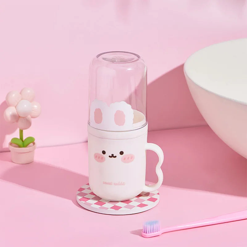 Toothbrush And Cup Storage Box Travel Toothbrush Cup Set  Portable Cute Toothbrush Cup Set For Children And Couples