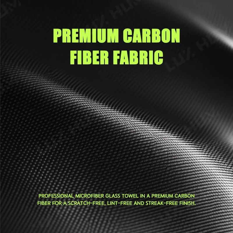 Carbon Fiber Car Cleaning Towel Lint-Free Streak-Free Soft Drying Cloth for Auto Detailing Multifunctional Window Glass Wash Rag