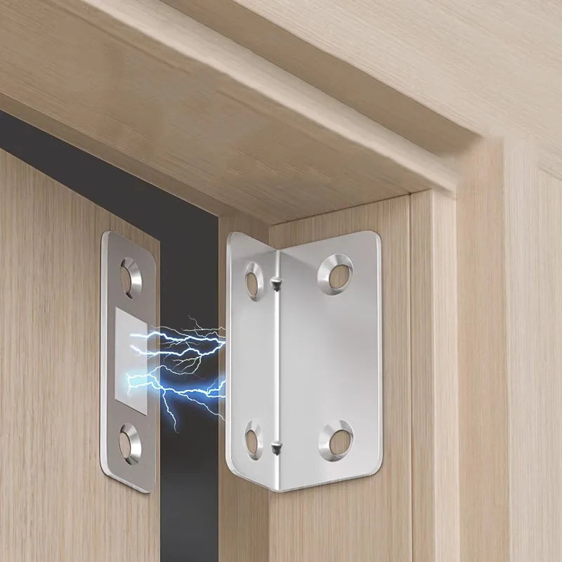 L-type Ultra Thin Door Strong Magnets Cabinet Catches Stopper Invisible Adhesive Drawer Magnet Lock for Kitchen Closet Closer