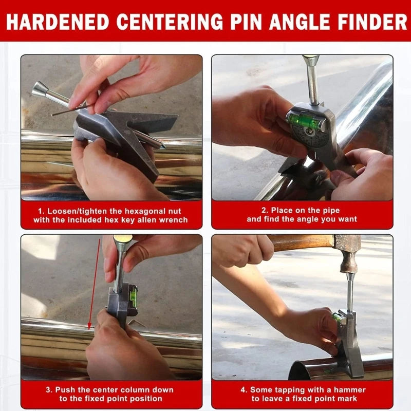Safety Pipe Marker Centering Tool Safety Pipe Center Finder with Centering Head