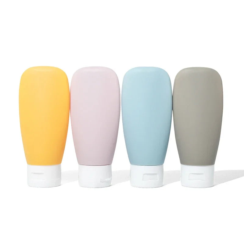 4 Pcs 60ml Liquid Container Empty Refillable Packing Cosmetic Lotion Leakproof Bottle Travel Refillable Bottle Sub-Bottling
