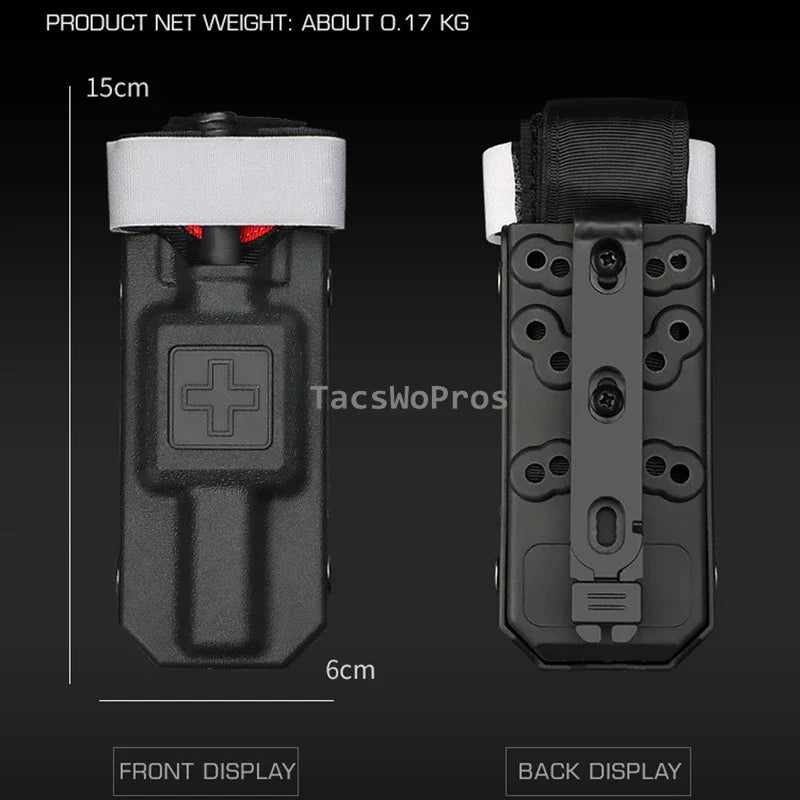 Tactical Tourniquet Holder Portable MOLLE Hunting Emergency Tourniquet Case Outdoor Combat Training Medical First Aid Equipment