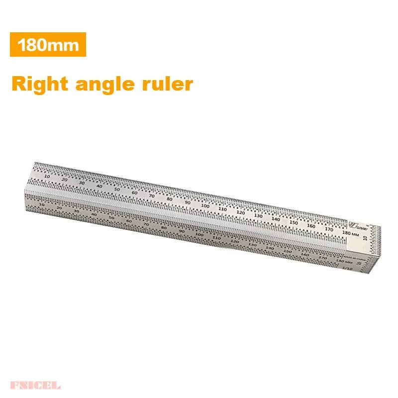 Stainless Woodworking Scribing Mark Line Gauge Carpenter Measuring Tool High-Precision Scale Ruler T-Type Hole Ruler