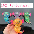 !!Colorful Salamander Maltose Fidgets Toys Squishy Malt Sugar Stretchy Axolotl Fun Squeeze Birthday Supplies Anti-Anxiety Gift