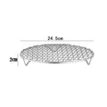 Portable Round Air Fryer Rack Stackable with Foot BBQ Net Stainless Steel Grid Grill Home Kitchen Oven Steamer Cooker