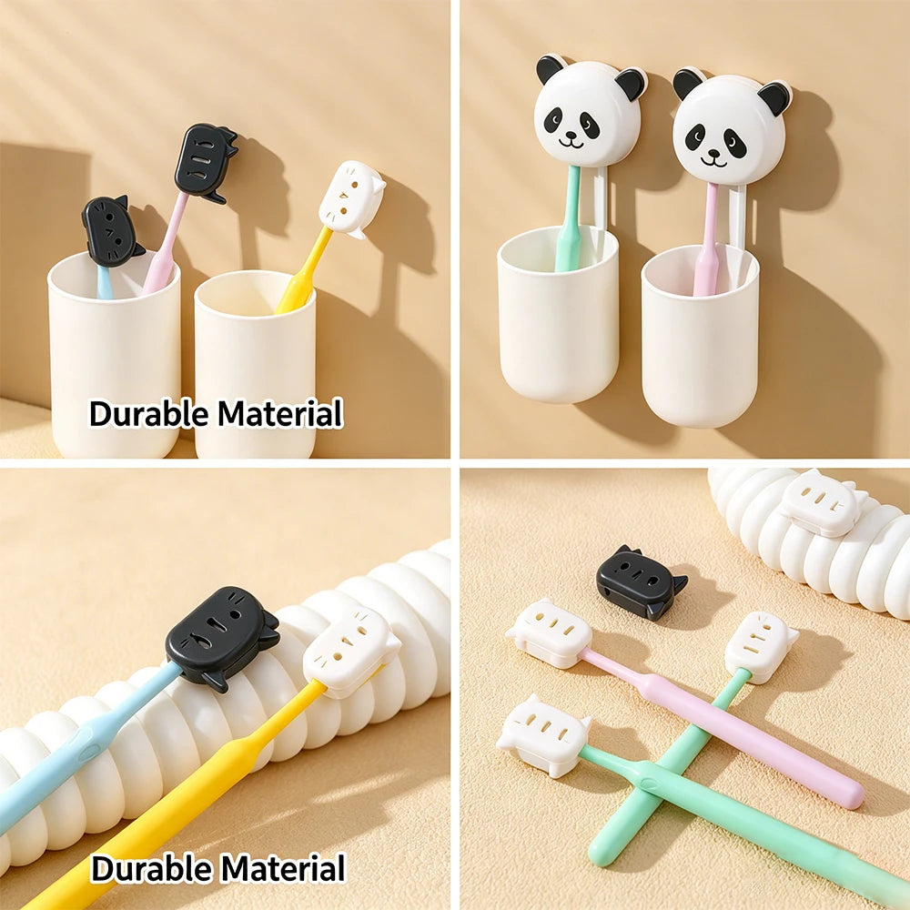 4pcs Toothbrush Cover, Toothbrush Head Cap, Dust Proof Toothbrush Protector, Travel Toothbrush Case, Bathroom Hygiene Accessory