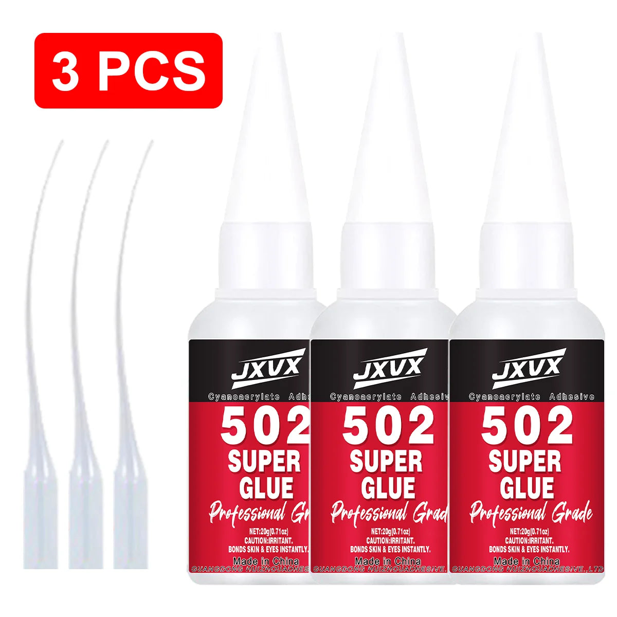 JXVX Super Metal Instant Adhesive 502,Waterproof Cyanoacrylate Glue 20g,5Sec Super Glue Strong Bond For Metal,Jewelry,Glass,Wood