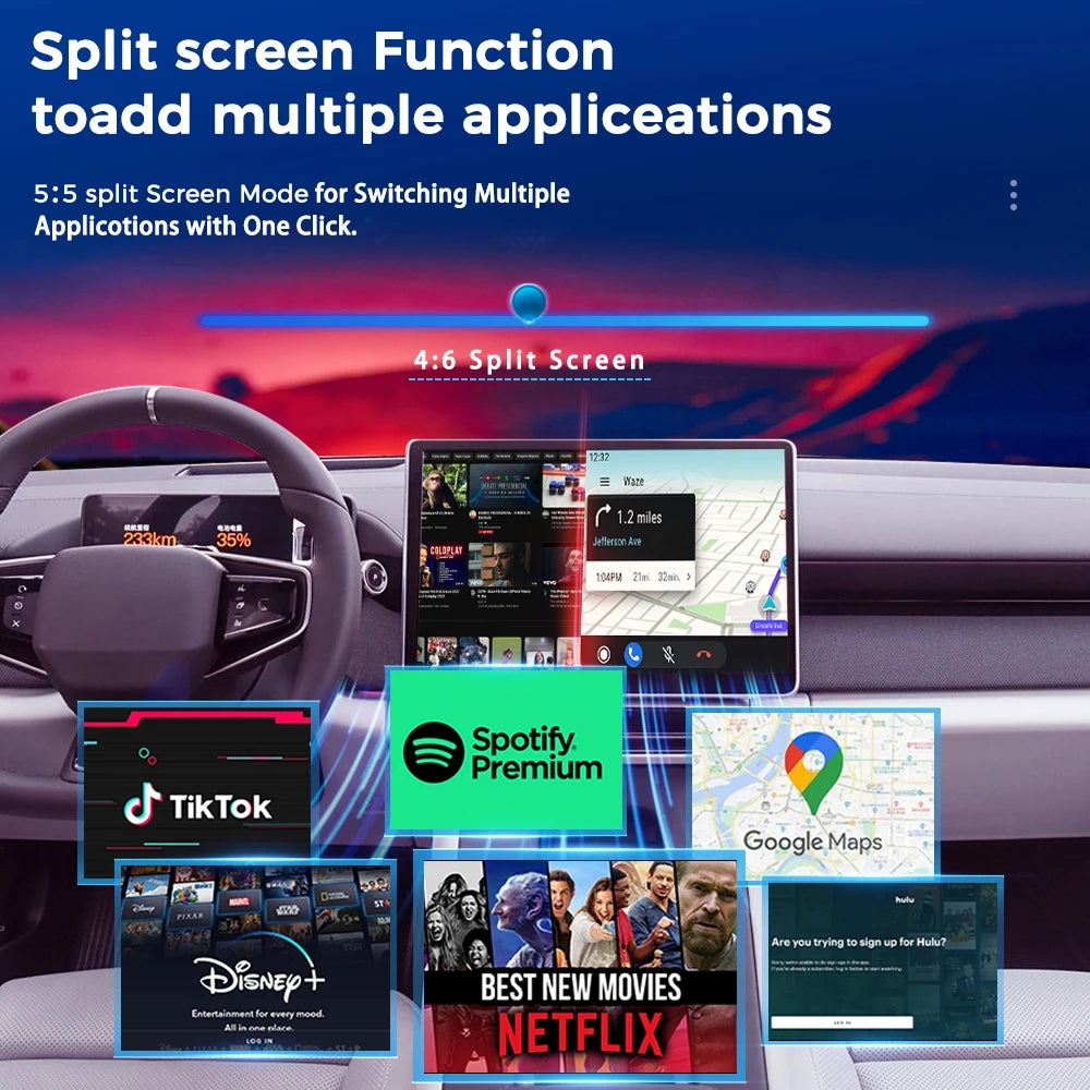 MMB Max Android13 Wireless CarPlay AI Box Wireless Android Auto QCM6125 8-Cores BT5.2 GPS for BYD Seallion DENZA D9 Polestar 4