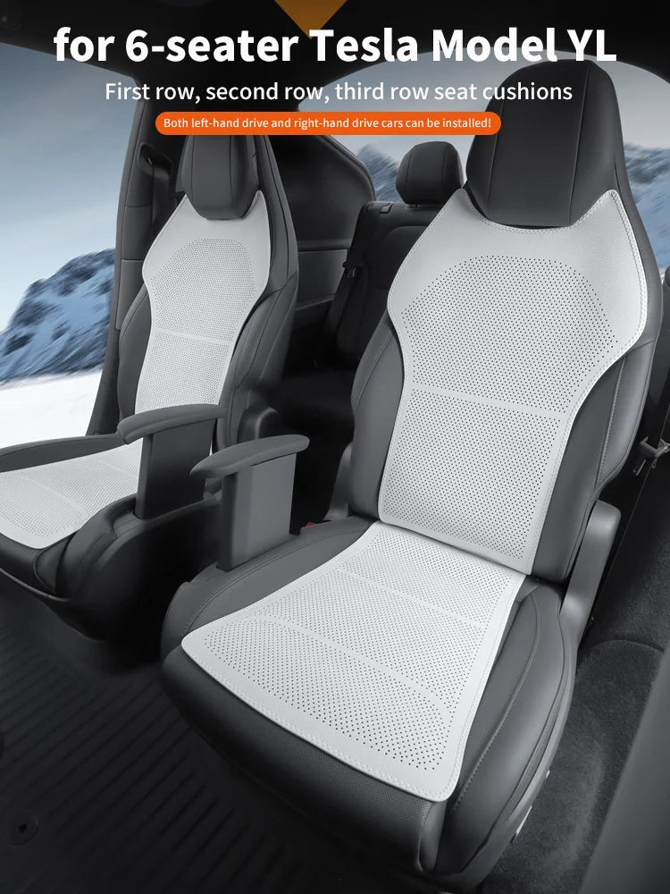 For 6-seater Tesla Model YL car seat cushion, Model Y L front and rear seat cushion, seat back cushion, seat protection cushion