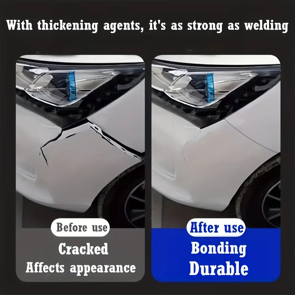Plastic Repair Glue, Super Adhesive High Strength Bond, Quick-Drying Formula, No Drilling Required for Universal Plastic Repair