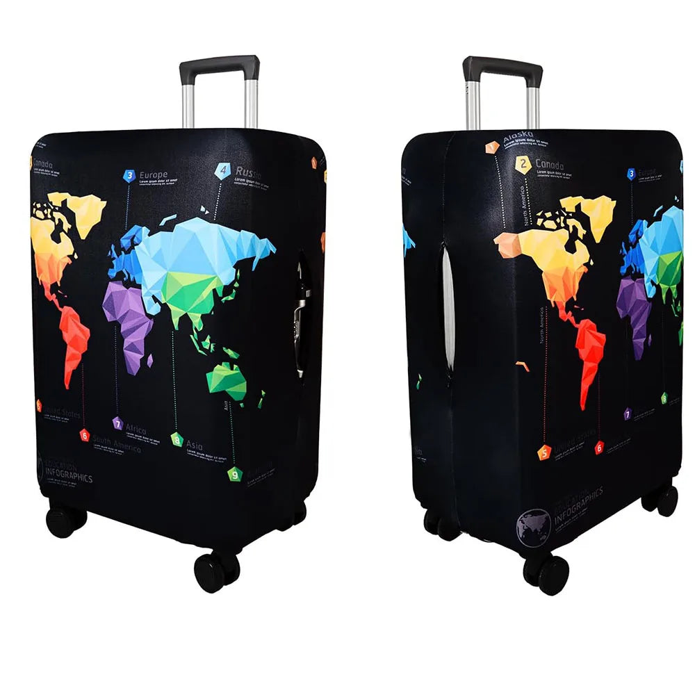Thick Elastic Luggage Protective Cover Zipper Suit For 18-32 inch Bag Suitcase Covers Trolley Cover Travel Practical Accessories