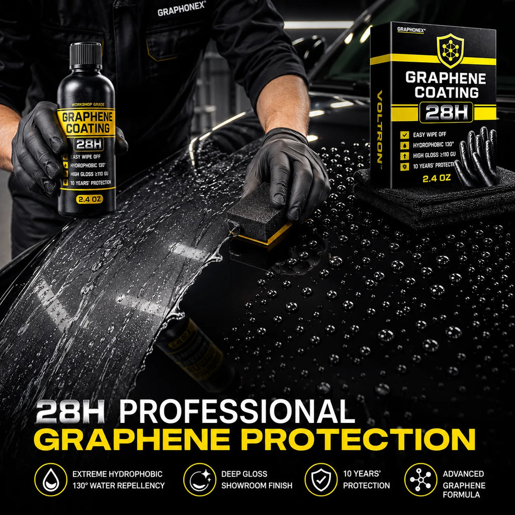 Graphene Ceramic Coating 28H with Self Healing and UV Track Technology Car Detailing Professionals 10+ Years of Protection