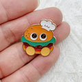 4pcs cartoon food brooch, fun food toy badge, hamburger fries, fried chicken legs, pizza brooch accessory, student gift