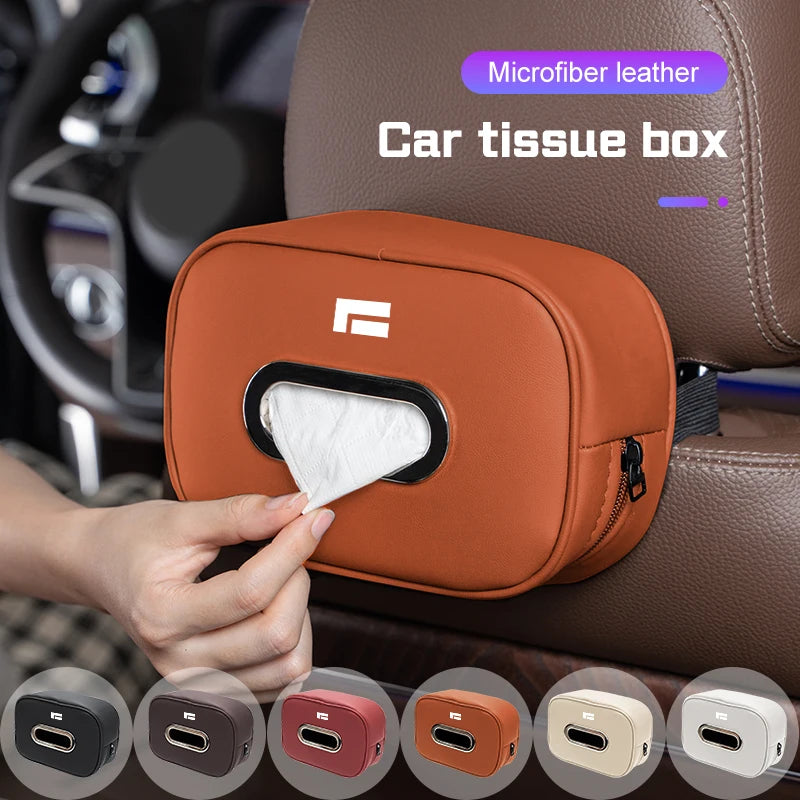 Microfiber Leather Backrest Tissue Bag Armrest Storage Box Car Accessories for BAIC Polestone Rox 01 Jishi 01
