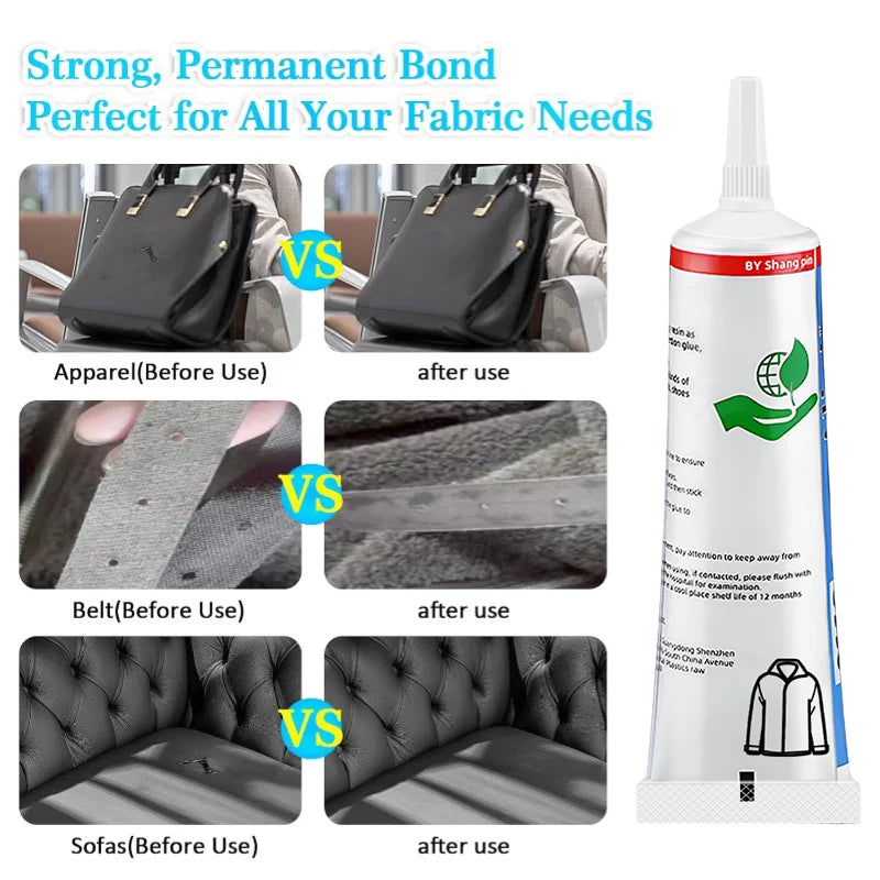 15/60ml Strong Fabric Glue Transparent Quick Dry Patch Glue for Clothing Repair Permanent Bonding Versatile Waterproof Adhesive