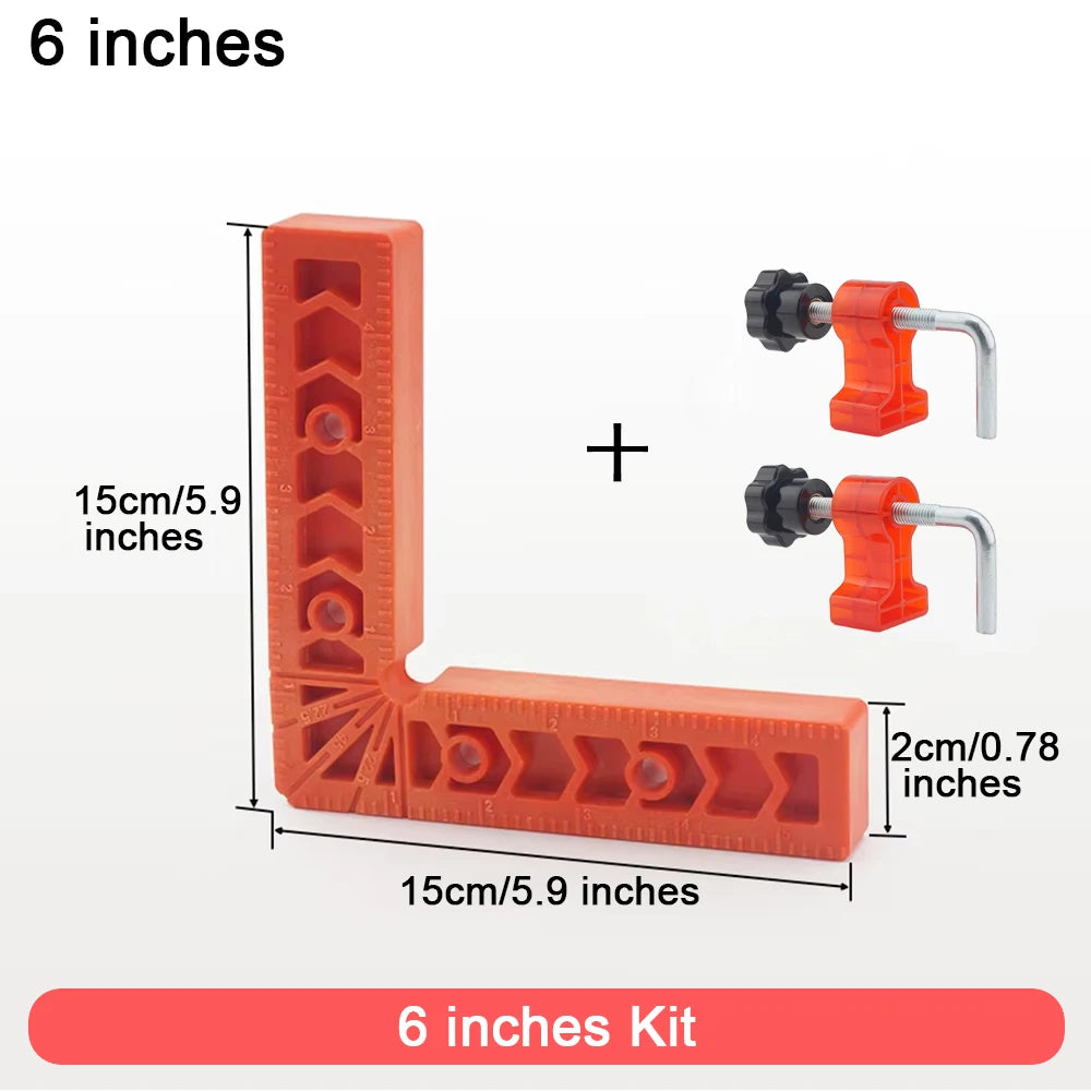 90 Degree Auxiliary Positioner Squares Right Angle Ruler Clamps Reusable Plastic L Fixed Corner Gripper Woodworking Holder Tools