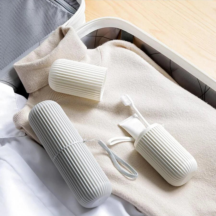 Detachable Plastic Circular Thread Toothbrush Toothpaste Cup Case Box Holder Container for Daily Household Outdoor Travel
