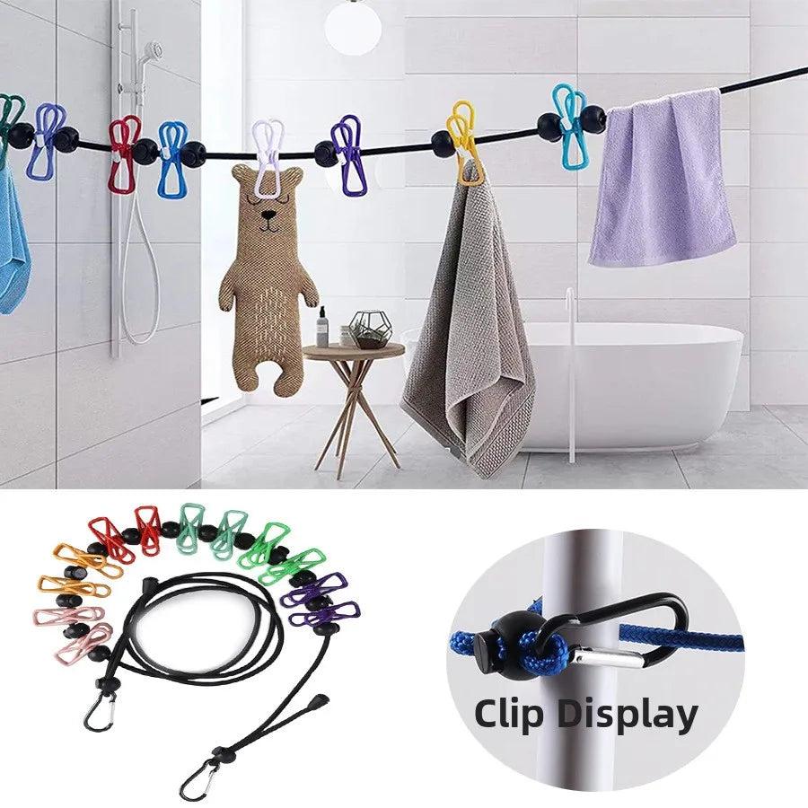 Thiened Outdoor Travel Clothes Drng Rope Dormi Indoor And Outdoor No Punching Windproof Non-slip Quilt Drng Rope