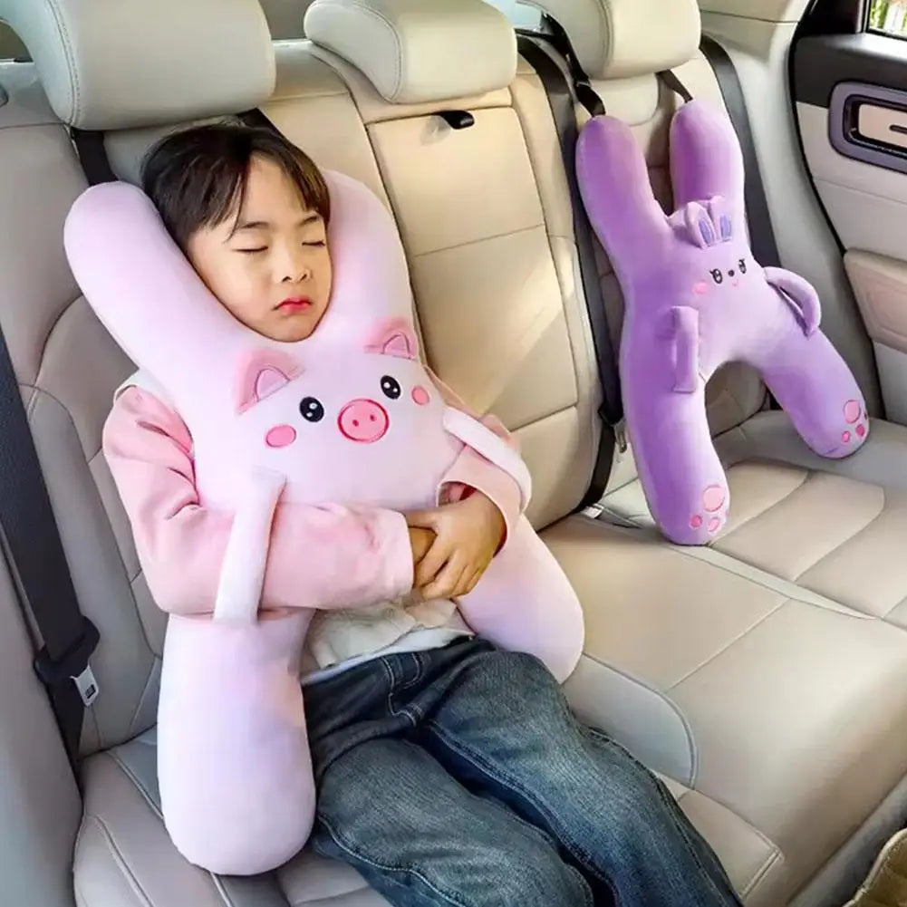 Car Children's Pillow Comfortable And Breathable Car Headrest Waist Support Cute Cartoon Car-Mounted Child Sleeping Pillow