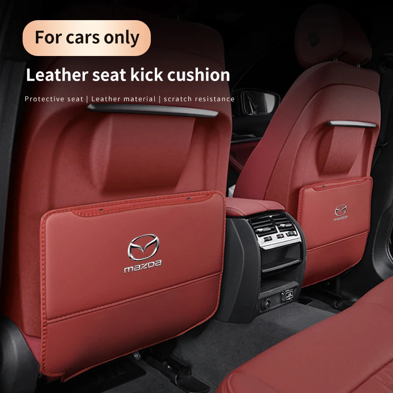 Mazda 3 5 6 SKYACTIV Axela Atenza CX30 CX5 CX8 CX9 MX5 RX8 RX7 BT50 Car Seat  Back Storage Bag Anti-wear Backrest Anti-kick Pad