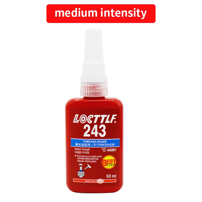 243 Blue Anaerobic Adhesive Medium Strength Threadlockers For All Metal Threaded Components Removable Waterproof 50ML