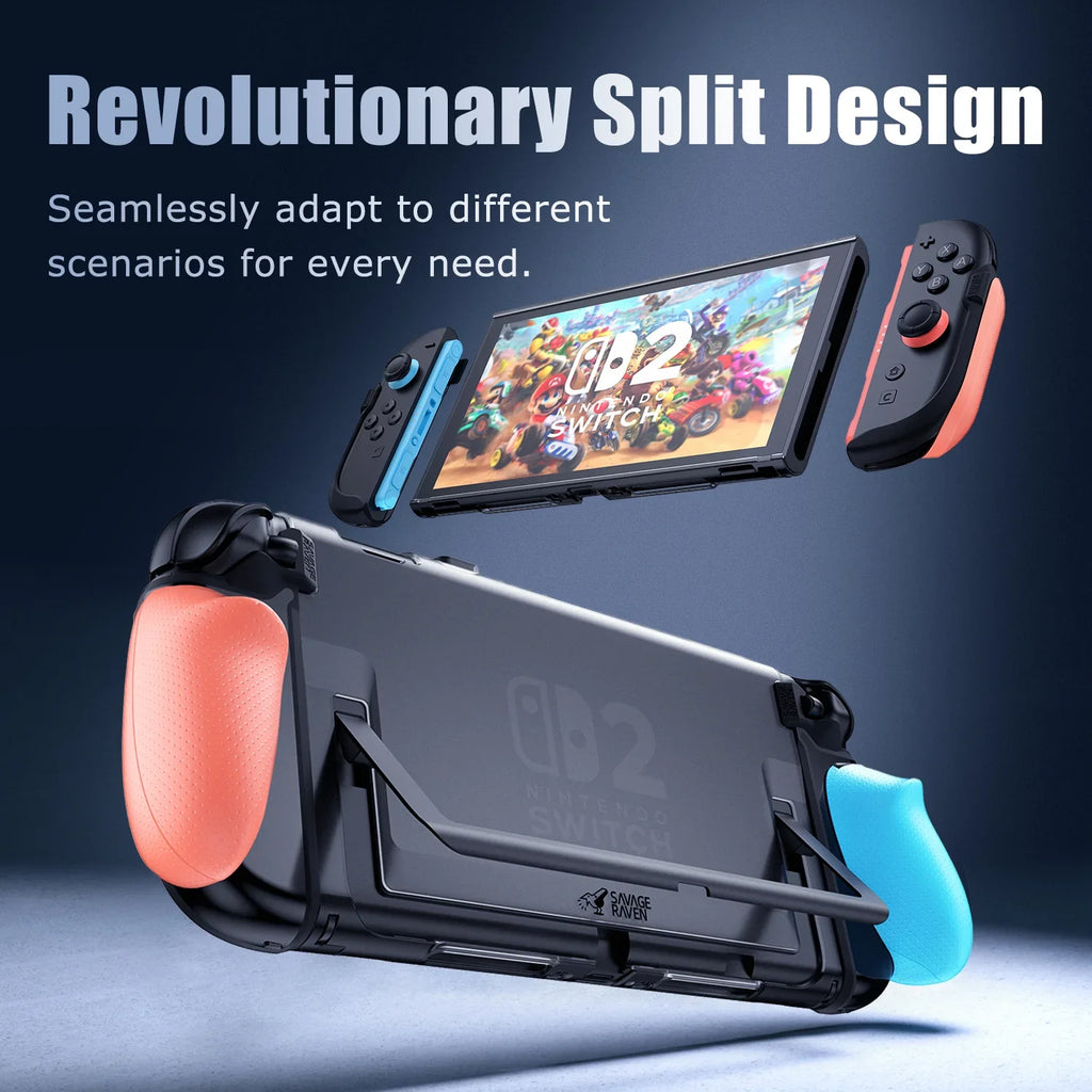 Savage Raven by Skull & Co. FissionGrip Dockable Revolutionary Split Protective Case for Nintendo Switch 2