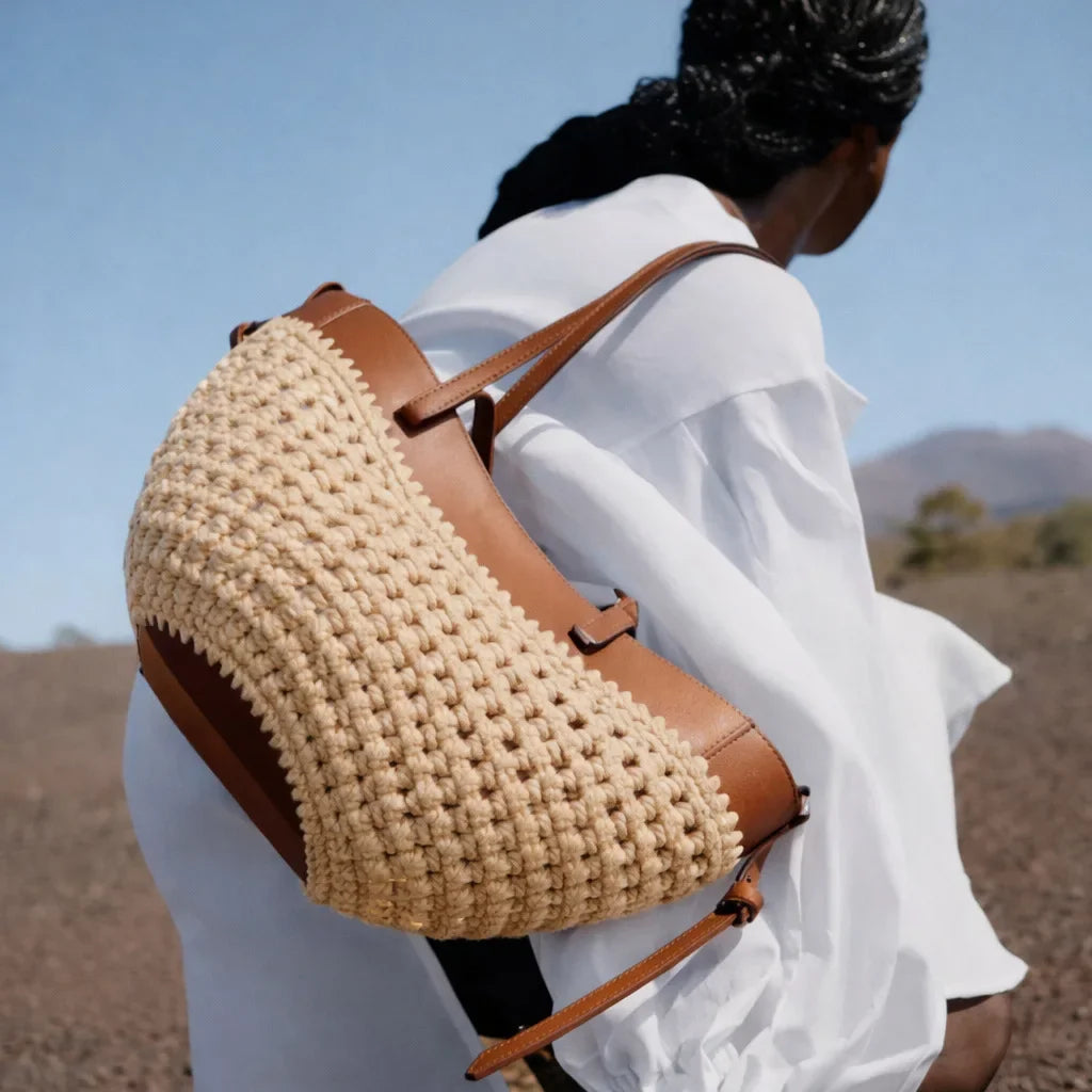 High-End Women's Diaper Bag: Elegant Crossbody Handbag with Vintage Leather Texture and Large Capacity Designer Tote