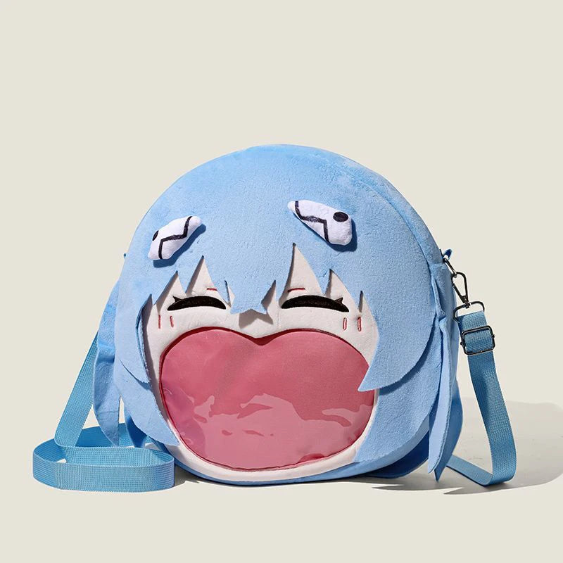 EVA Neon Ayanami Rei Shoulder Bag for Women Handbags Anime Plush Backpacks Transparent Cosmetic Bag Gifts Itabag Crossbody Bag