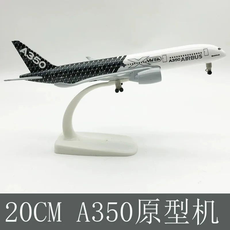 20CM A350 XWB Airline Model Plane Prototype A350 Aircraft Alloy Boys Toys Metal Diecast Airplanes Resin Collectible Miniatures