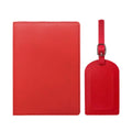 Free Custom Name Passport Cover Luggage Tag Set Fashion Soomth PU Leather Ticket Passport Holder Personalize Travel Purse