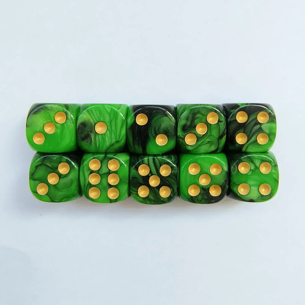 10pcs of 16MM Dual Color COC Dice Acrylic Digital Dice Dnd TRPG Cthulhu Running Team Board Game Dices Entertainment Dnd Dice Set