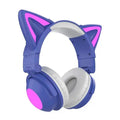 Head Mounted Cat Ear Glowing Bluetooth Earphones, High-definition Microphone, Foldable Storage, Compatible With Multiple Devices