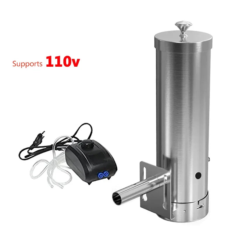 Wood Pellets Outdoor Cold Smoke Generator Portable Electric BBQ Smoker with Lid and Air Pump