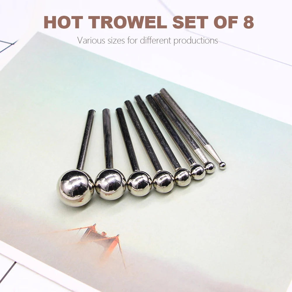 DIY Fabric Flower Ironing Machine Flower Making Tools Adjustable Temperature Ball Spatula Electric Ironing Machine Set (EU Plug)